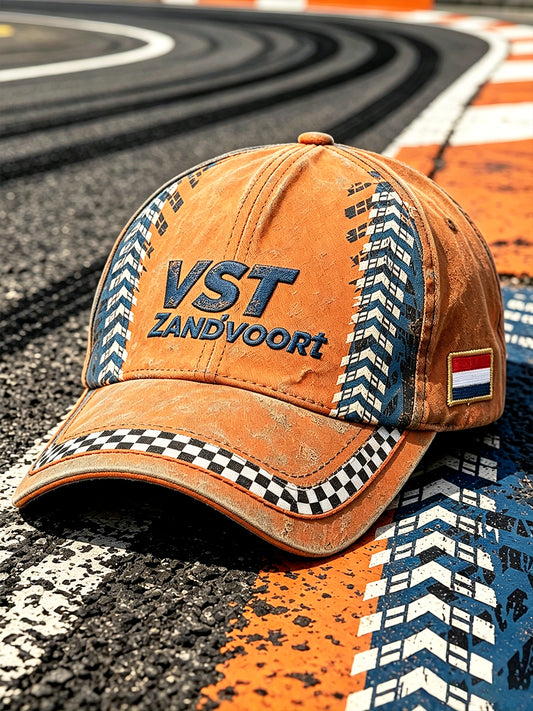 Orange Dutch Racing Zandvoort-Casual hoed met print