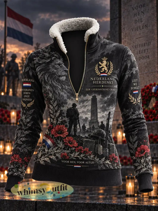 Sweatshirt met hoge hals en lange mouwen print voor de Dag van Herinnering aan Vrouwen - A / S