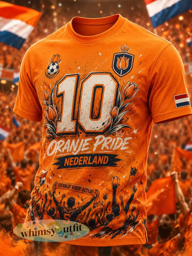 T-shirt met korte mouwen en voetbalprint voor heren - A / S