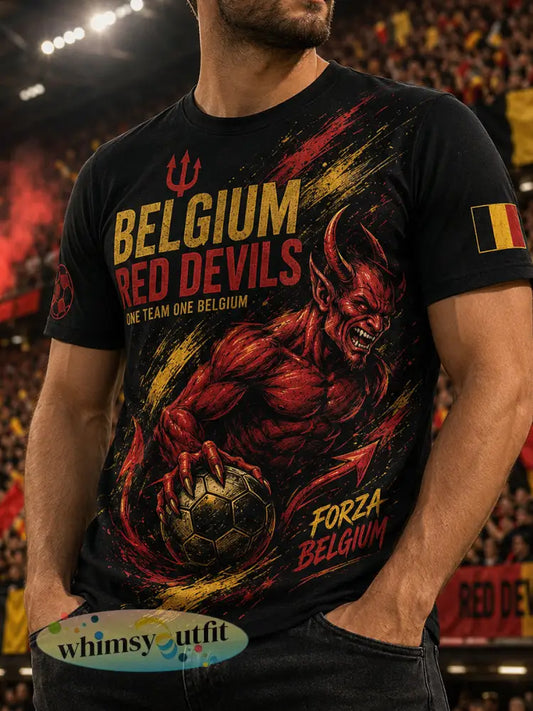 T-shirt met korte mouwen en voetbalprint voor heren - A / S