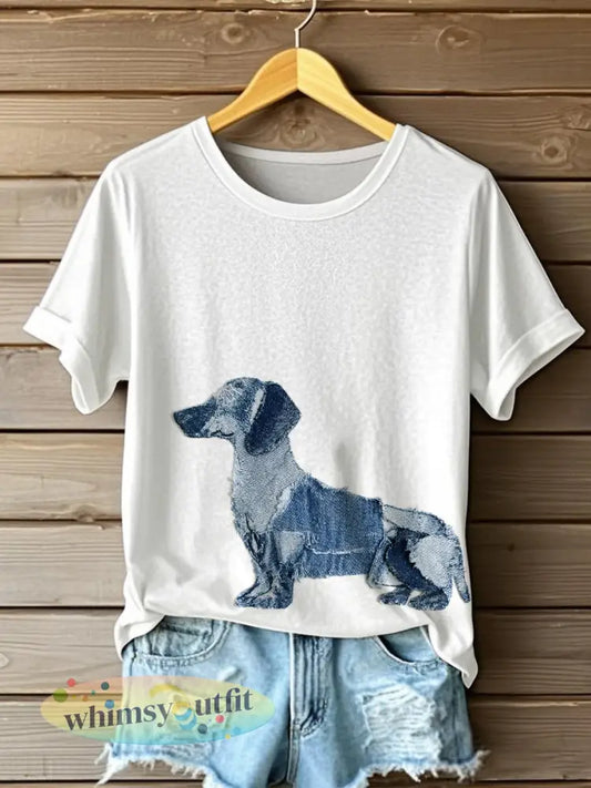 T-shirt met korte mouwen voor dames - Wit / S