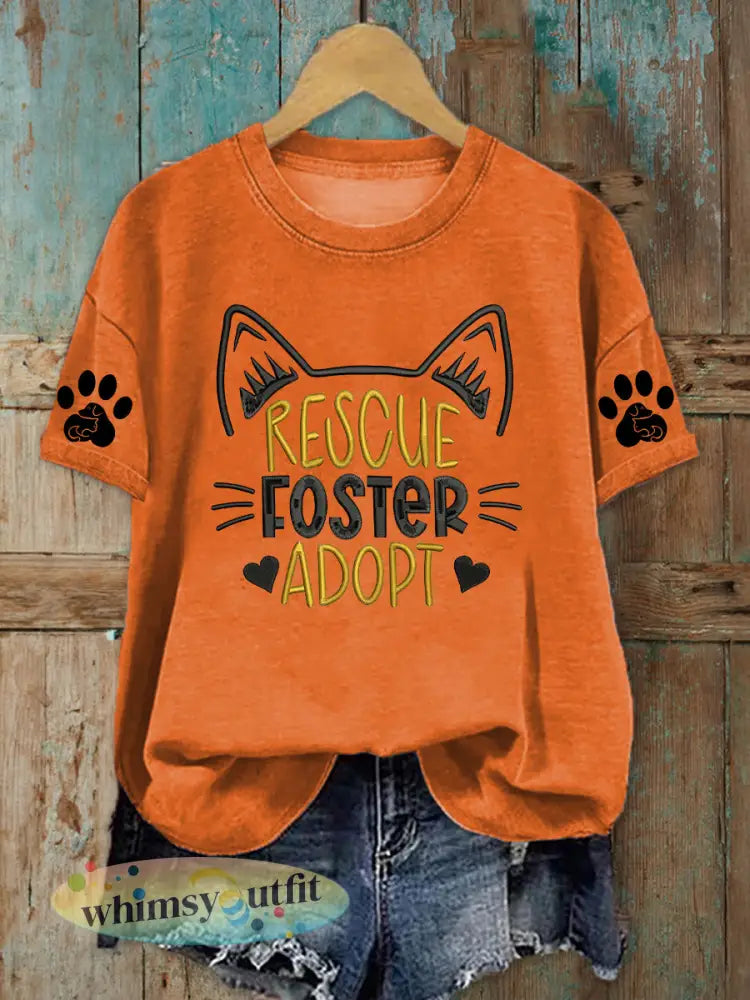 T-shirt voor beschermde dieren voor dames - Oranje / S