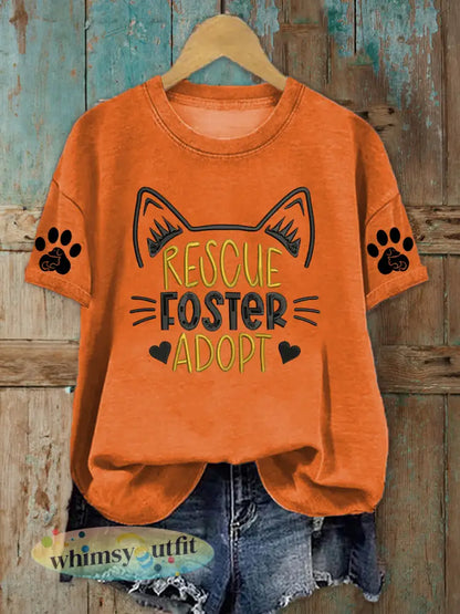 T-shirt voor beschermde dieren voor dames - Oranje / S