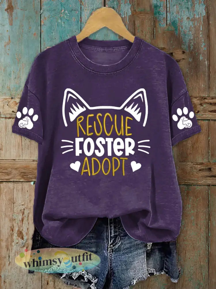 T-shirt voor beschermde dieren voor dames - Paars / S