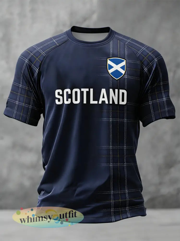 UK Football Lover voor heren Engeland T-shirt met korte mouwen - Marineblauw / S