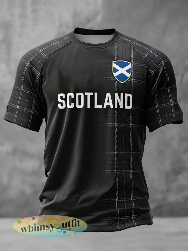 UK Football Lover voor heren Engeland T-shirt met korte mouwen - Zwart / S