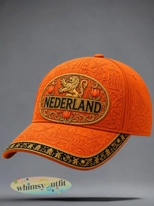 Uniseks cadeau voor voetbalfans: pet - Sinaasappel / ÉÉN