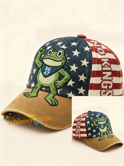 Unisex 8647 FDT Resist Frog Printed Hat As picture / ONE