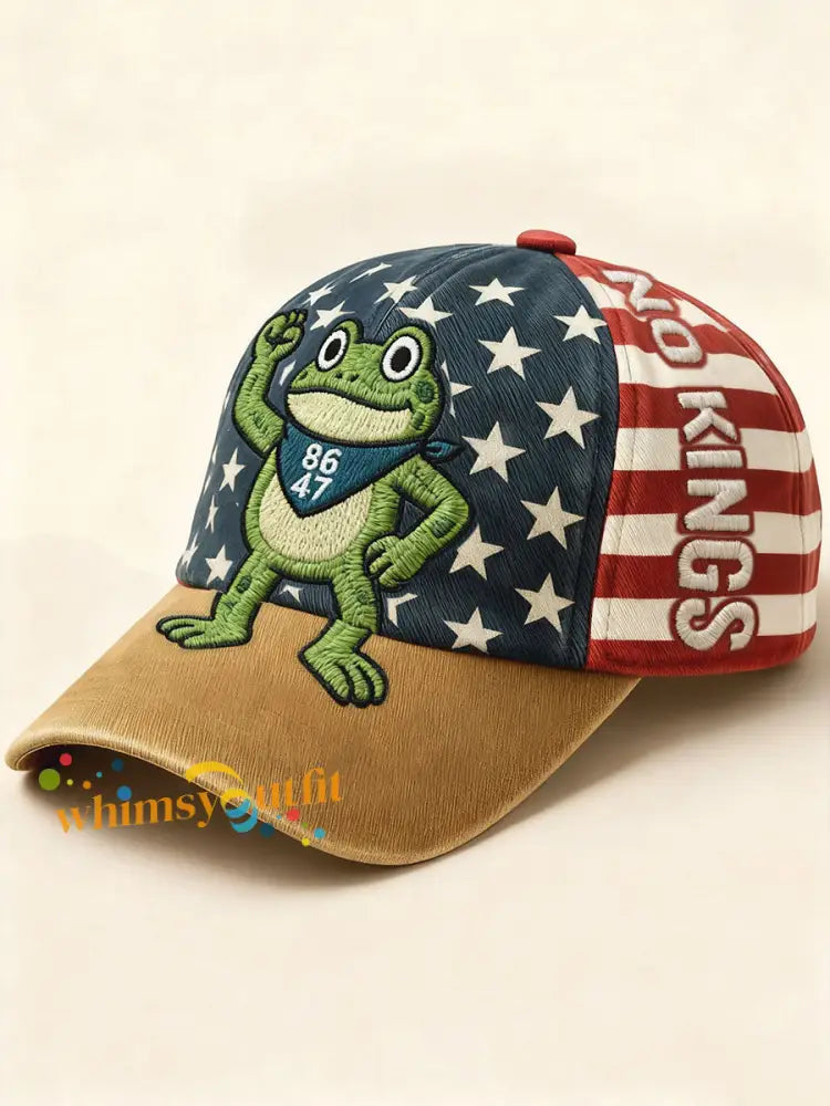 Unisex 8647 FDT Resist Frog Printed Hat As picture / ONE
