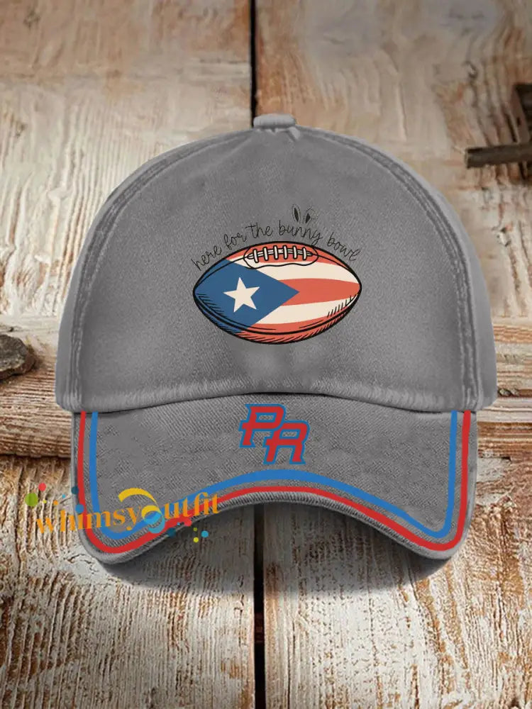 Unisex Bad Bunny Design Print Hat Gray / ONE