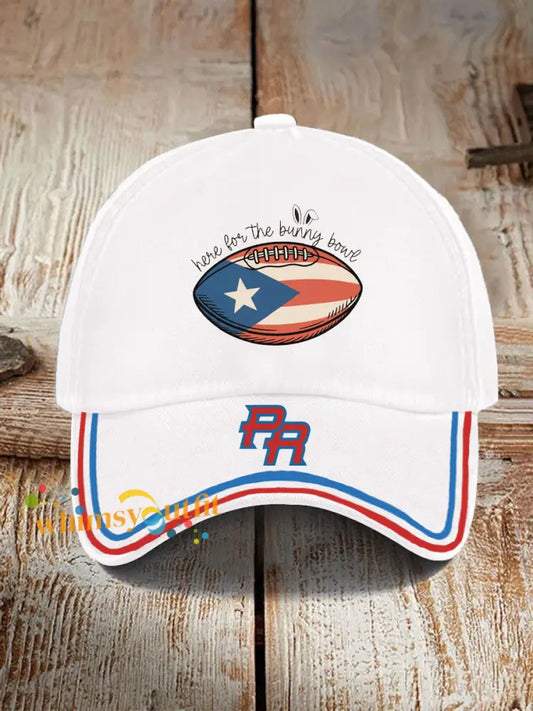 Unisex Bad Bunny Design Print Hat White / ONE