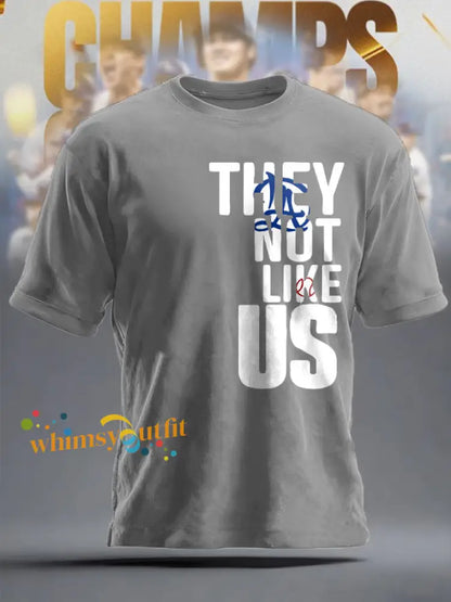 Unisex Baseball Lover Champion Printed T-shirt Light Gray / S