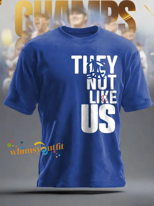 Unisex Baseball Lover Champion Printed T-shirt Royal Blue / S