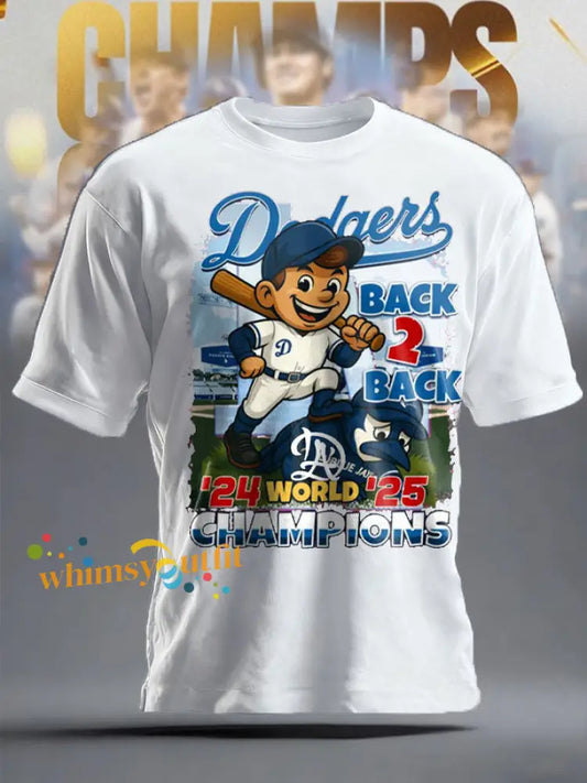 Unisex Baseball Lover Champion Printed T-shirt White / S