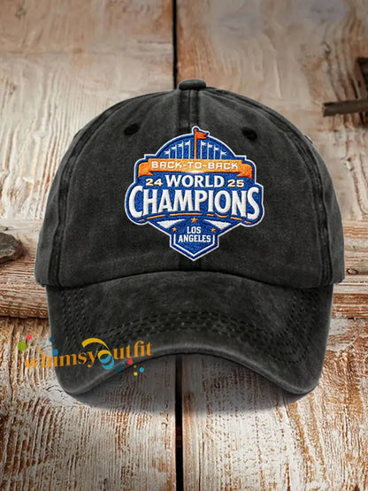 Unisex Baseball World Champions 2025 Print Hat Black / ONE