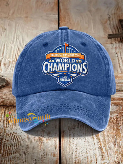 Unisex Baseball World Champions 2025 Print Hat Blue / ONE