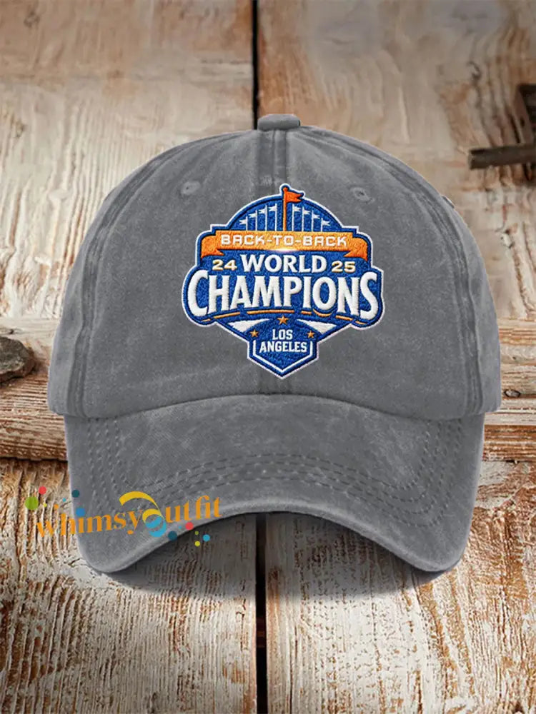 Unisex Baseball World Champions 2025 Print Hat Gray / ONE