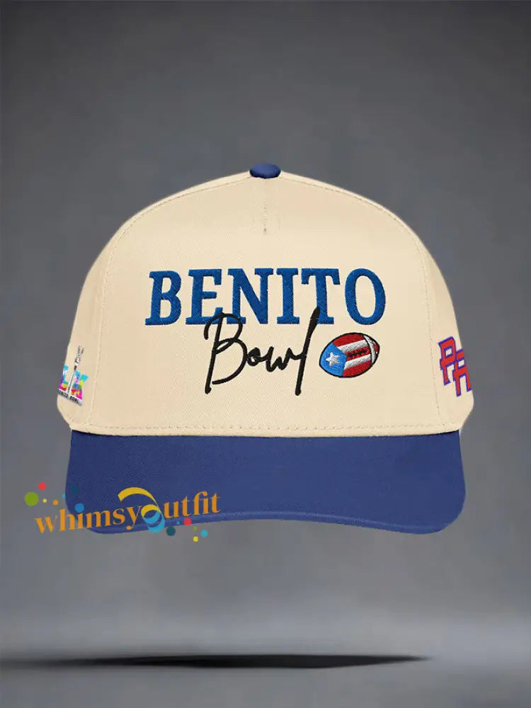 Unisex Benito Bowl Bunny Music Lover Printed Hat Blue / ONE