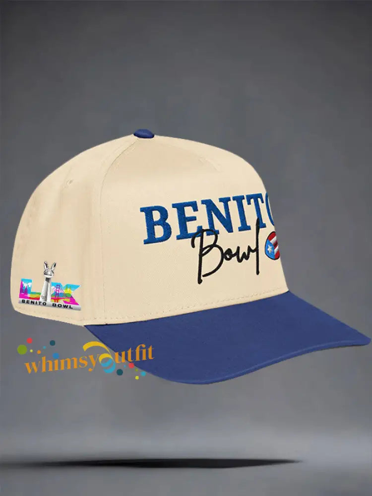 Unisex Benito Bowl Bunny Music Lover Printed Hat Blue / ONE
