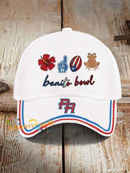 Unisex benito bowl Design Print Hat White / ONE