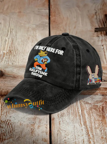 Unisex Bunny Football Music Lover Printed Hat Black / ONE