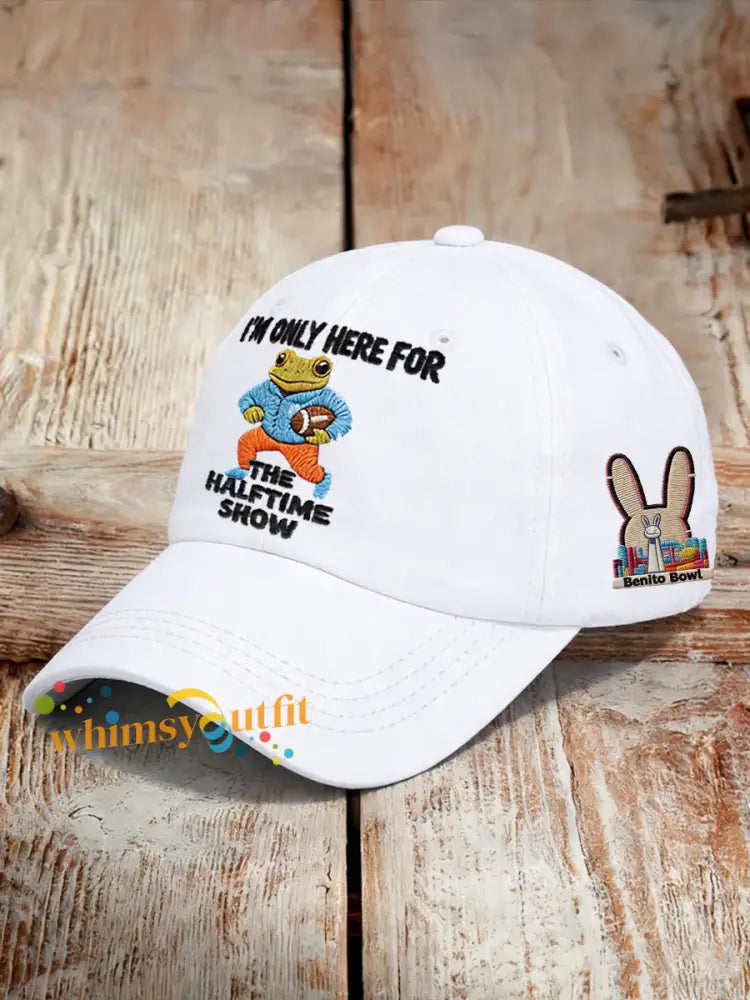 Unisex Bunny Football Music Lover Printed Hat White / ONE