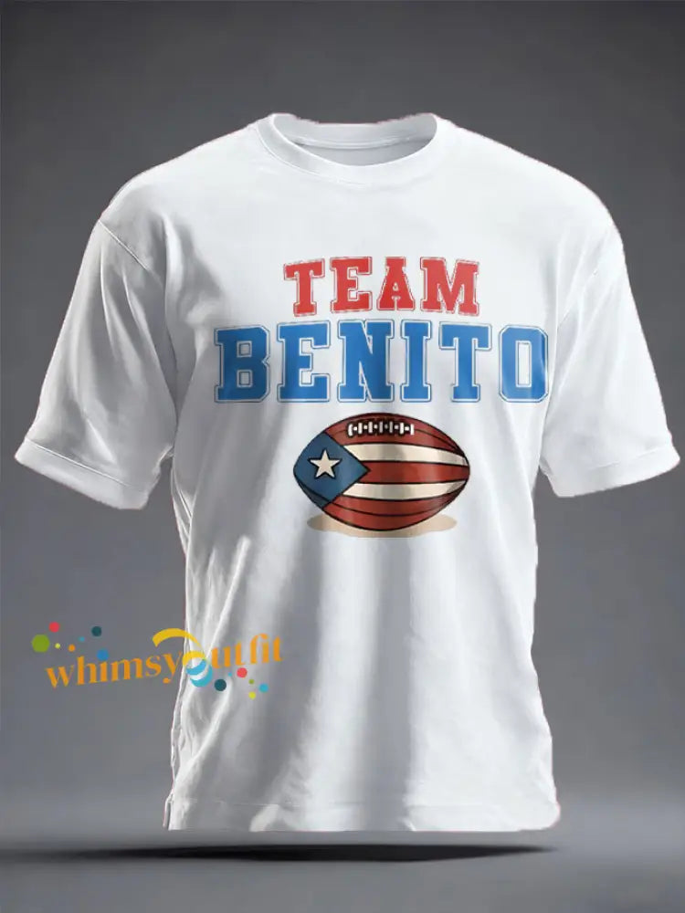 Unisex Bunny Football Music Lover Printed T-shirt