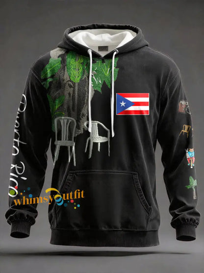 Unisex Bunny Music Lover Printed Hoodie Black / S