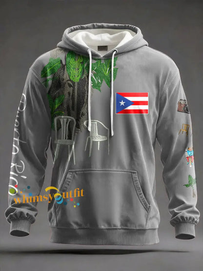 Unisex Bunny Music Lover Printed Hoodie Light Gray / S