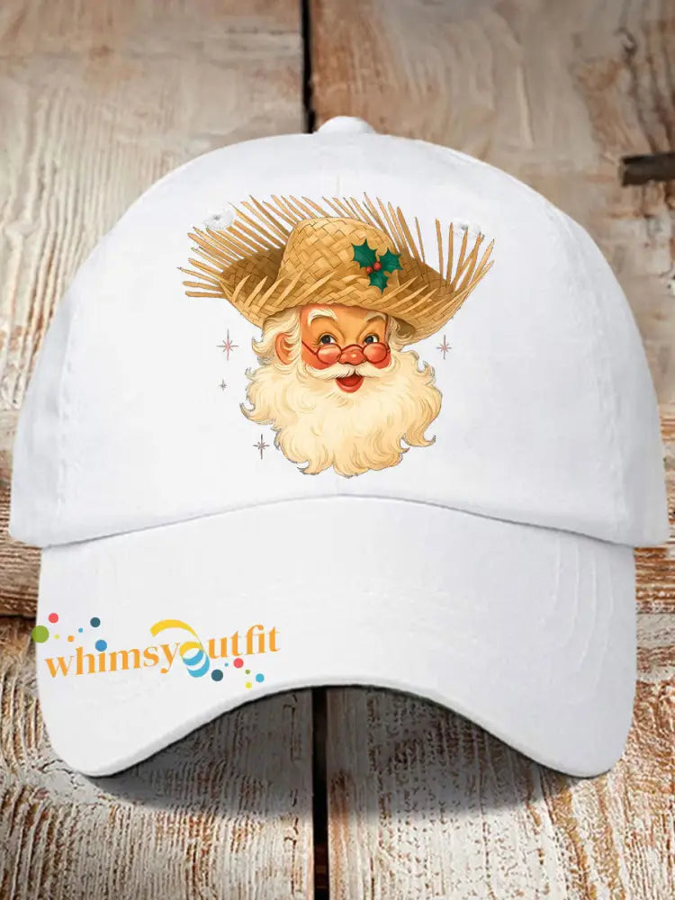 Unisex Funny Puerto Rico Christmas Printed Hats White / ONE