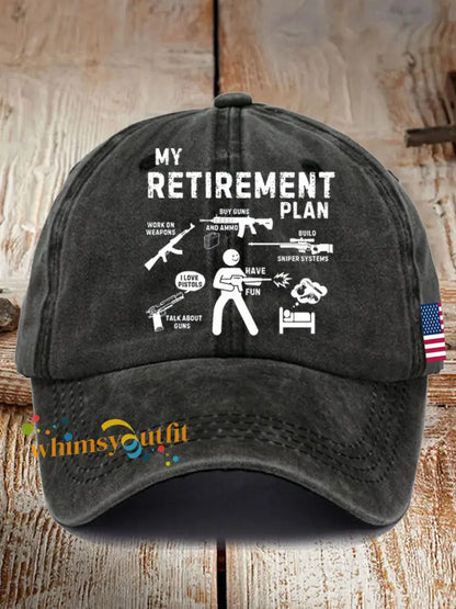 Unisex Funny Veteran Retirement Printed Hat Black / ONE