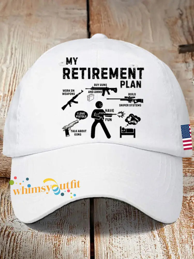 Unisex Funny Veteran Retirement Printed Hat White / ONE