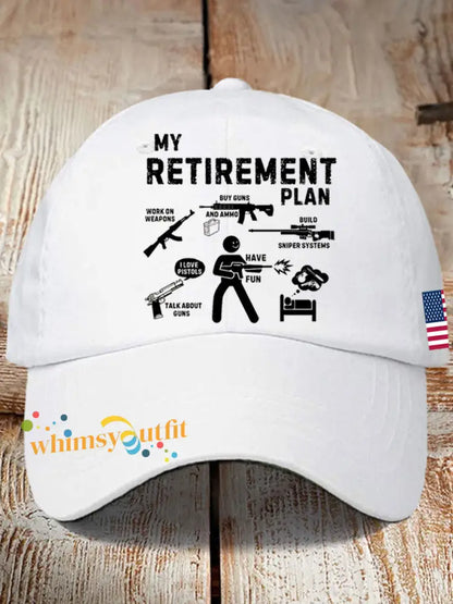 Unisex Funny Veteran Retirement Printed Hat White / ONE