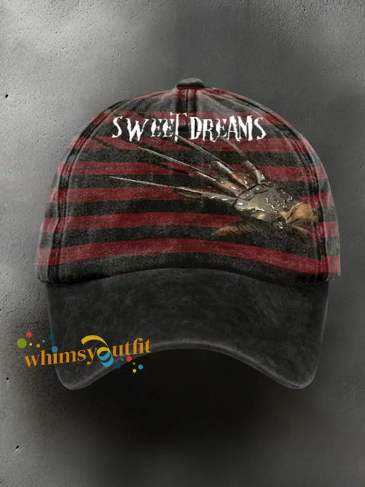 Unisex Halloween Horror Nightmare Printed Hat As picture / JM