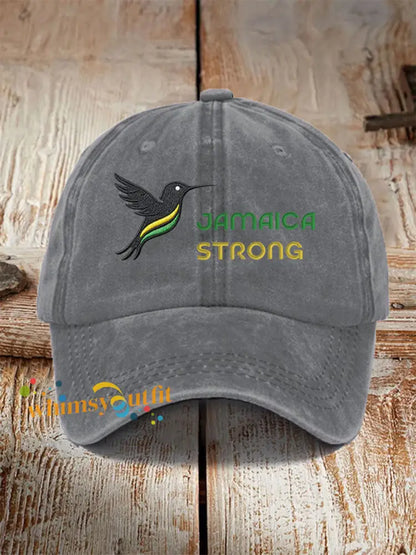 Unisex Hurricane Melissa Jamaica Strong Hat Gray / ONE