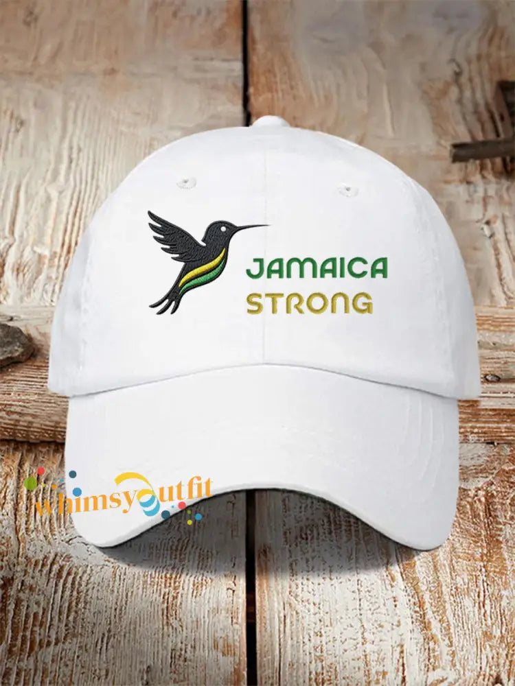 Unisex Hurricane Melissa Jamaica Strong Hat White / ONE