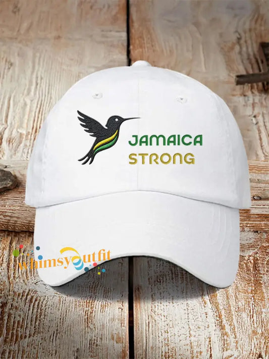 Unisex Hurricane Melissa Jamaica Strong Hat White / ONE