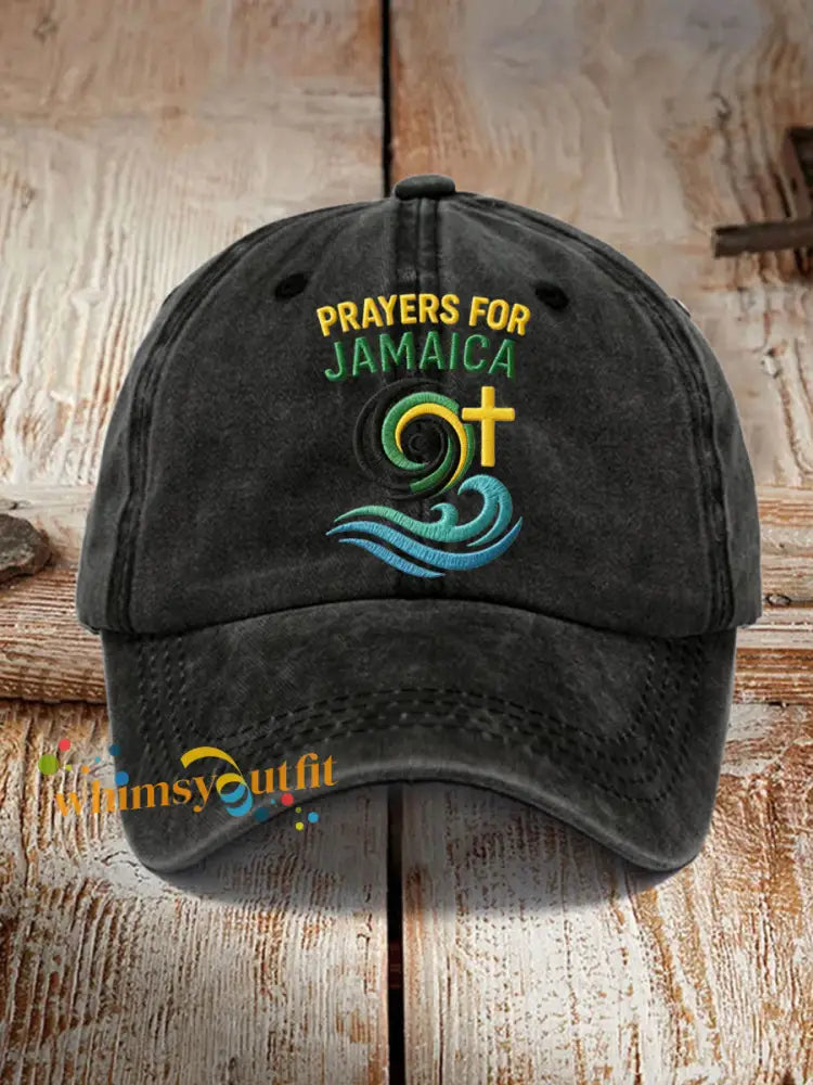 Unisex Hurricane Melissa Jamaica Stronger Than The Storm Pray For Jamaica Hat Black / ONE