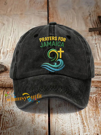 Unisex Hurricane Melissa Jamaica Stronger Than The Storm Pray For Jamaica Hat Black / ONE