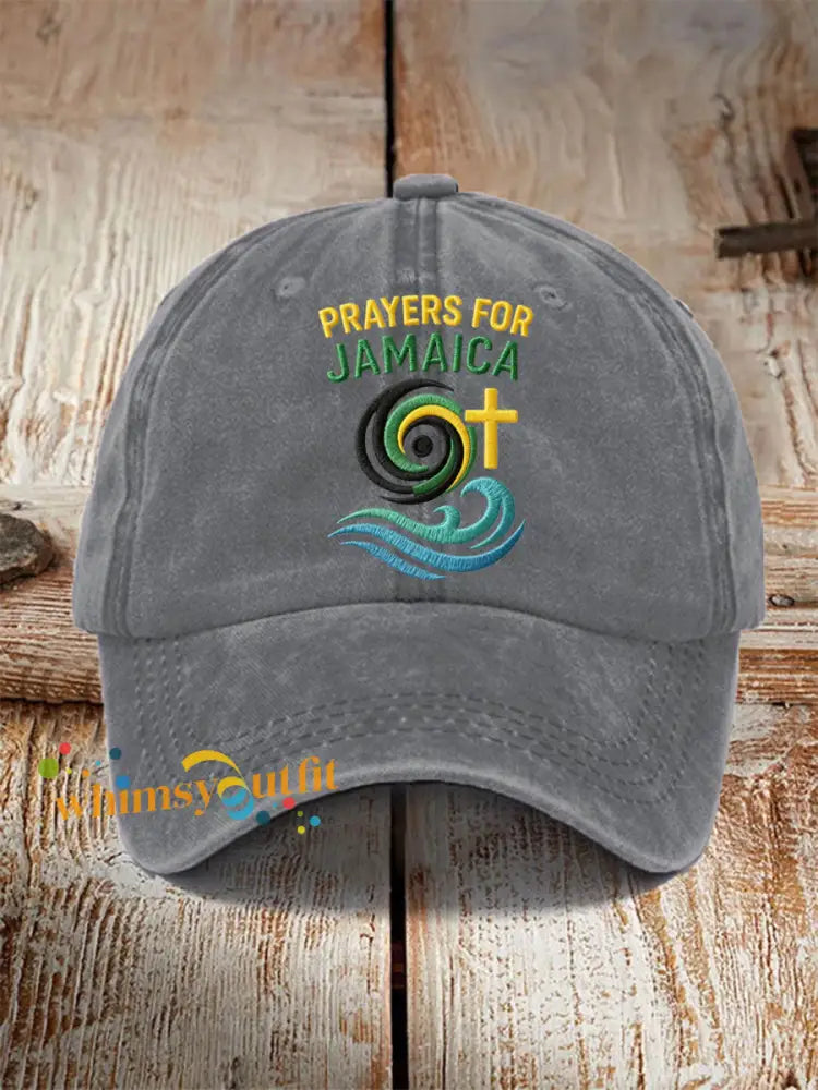 Unisex Hurricane Melissa Jamaica Stronger Than The Storm Pray For Jamaica Hat Gray / ONE