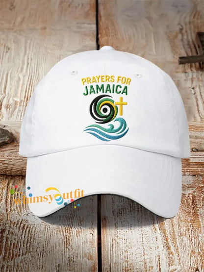Unisex Hurricane Melissa Jamaica Stronger Than The Storm Pray For Jamaica Hat White / ONE
