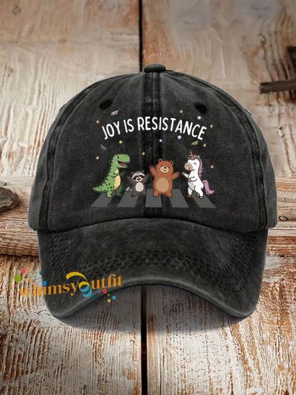 Unisex Joy Is Resistance Anti Fascism Hat Black / ONE
