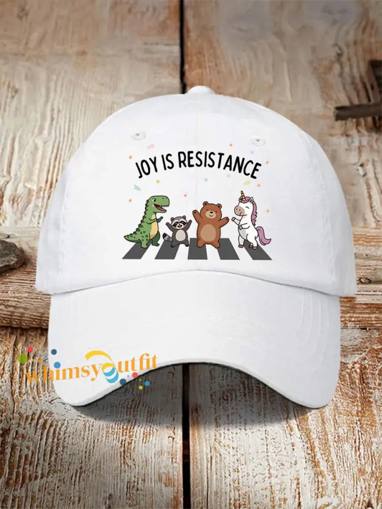 Unisex Joy Is Resistance Anti Fascism Hat White / ONE