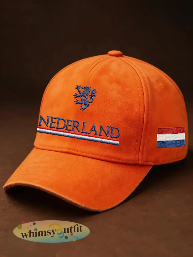 Unisex Nederland Vlag Print Hoed - Oranje / ÉÉN