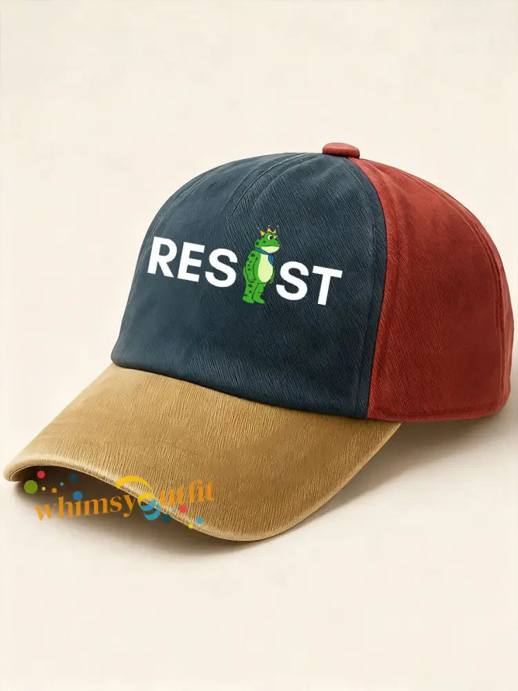 Unisex No Kings Frog Resist Print Hat As picture / ONE