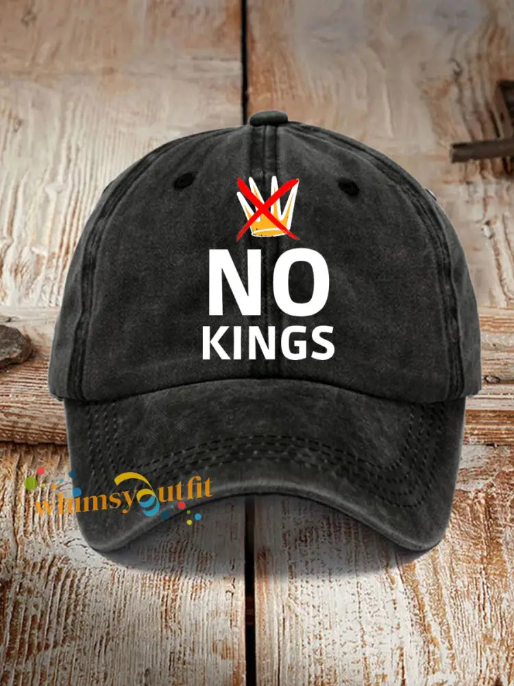 Unisex No Kings Hat Black / ONE
