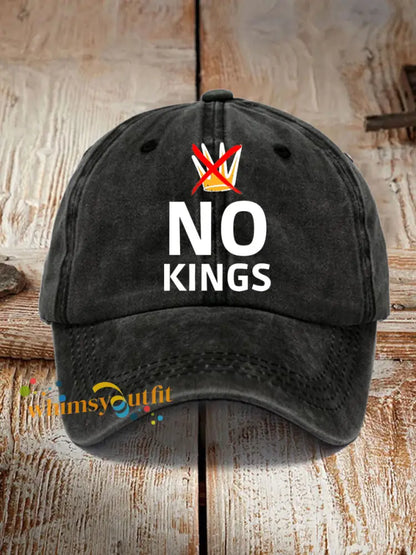 Unisex No Kings Hat Black / ONE