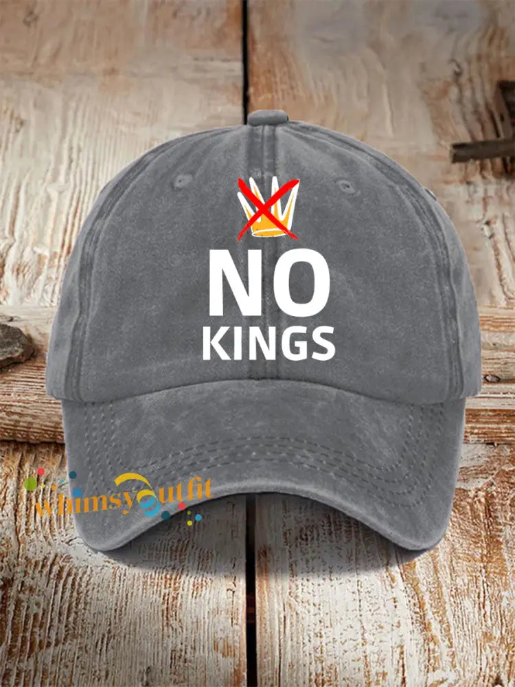 Unisex No Kings Hat Gray / ONE