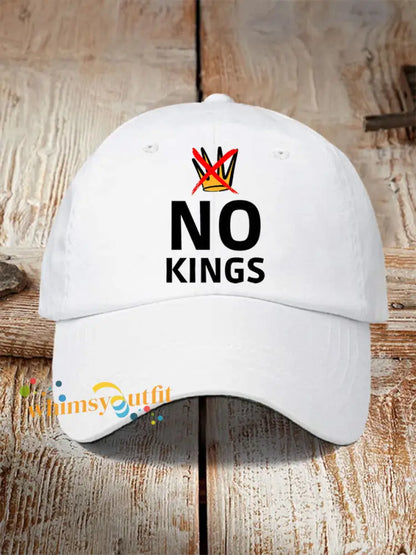 Unisex No Kings Hat White / ONE