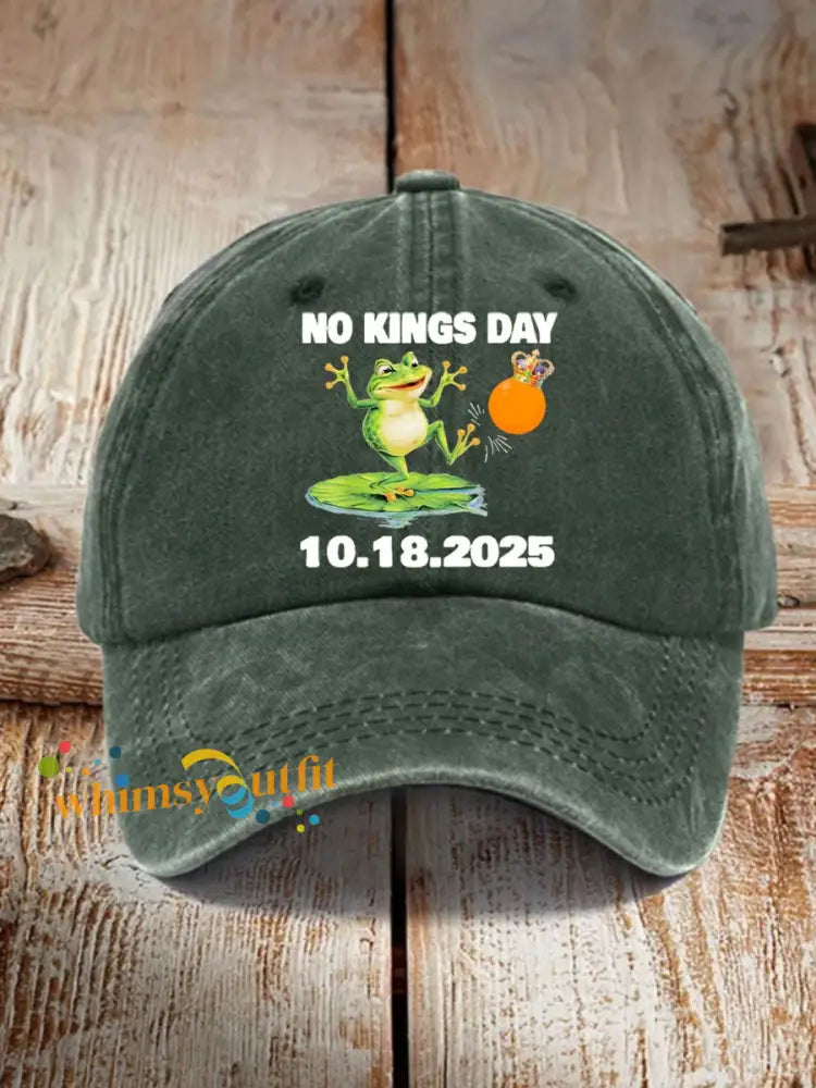 Unisex No Kings Portland Frog Protest 10.18.2025 Hat Green
